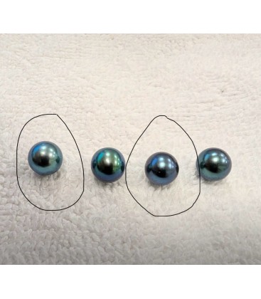 PERLES TAHITI BLEU 8/9 MM